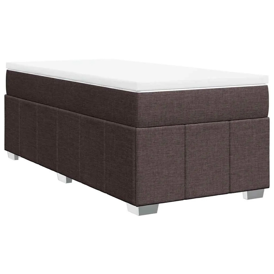 vidaXL Boxspringbett Hybrid mit Matratze Dunkelbraun B/T/H: 100 x 200 cm - Bild 2