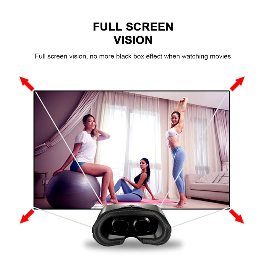 AyeBeau 3D-VR-Headset für Smartphones in Schwarz mit 7-Zoll-Linsen - Bild 2