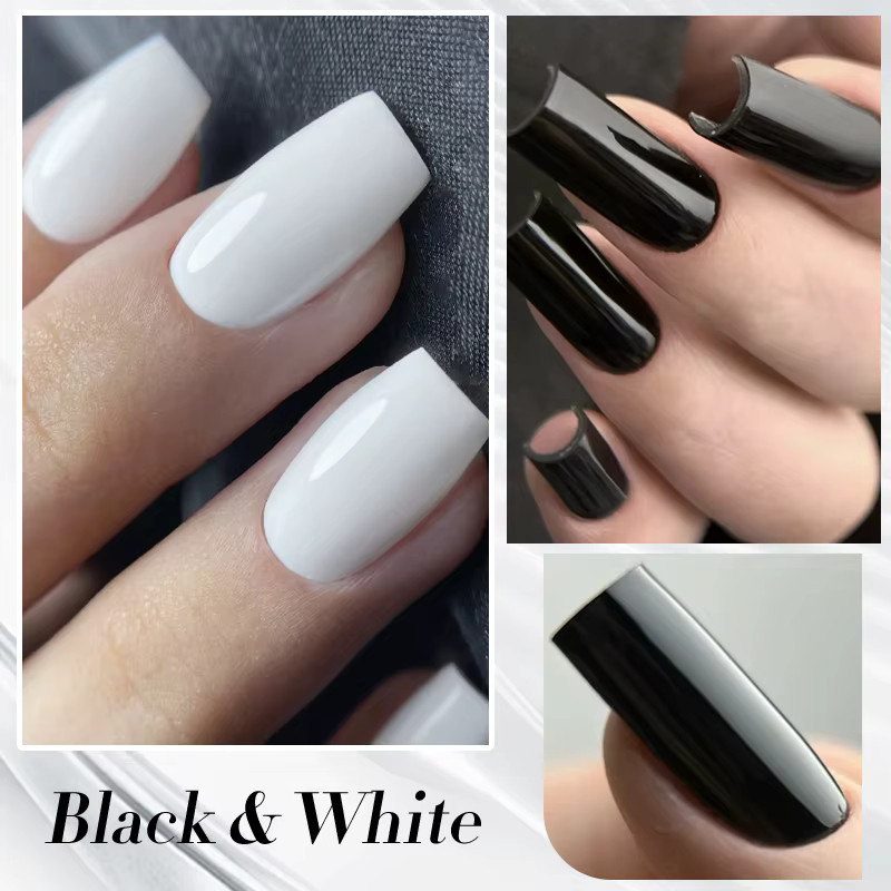 BORN PRETTY Gel-Nagellack, schwarz-weiß, glänzend, 250 g - Bild 3