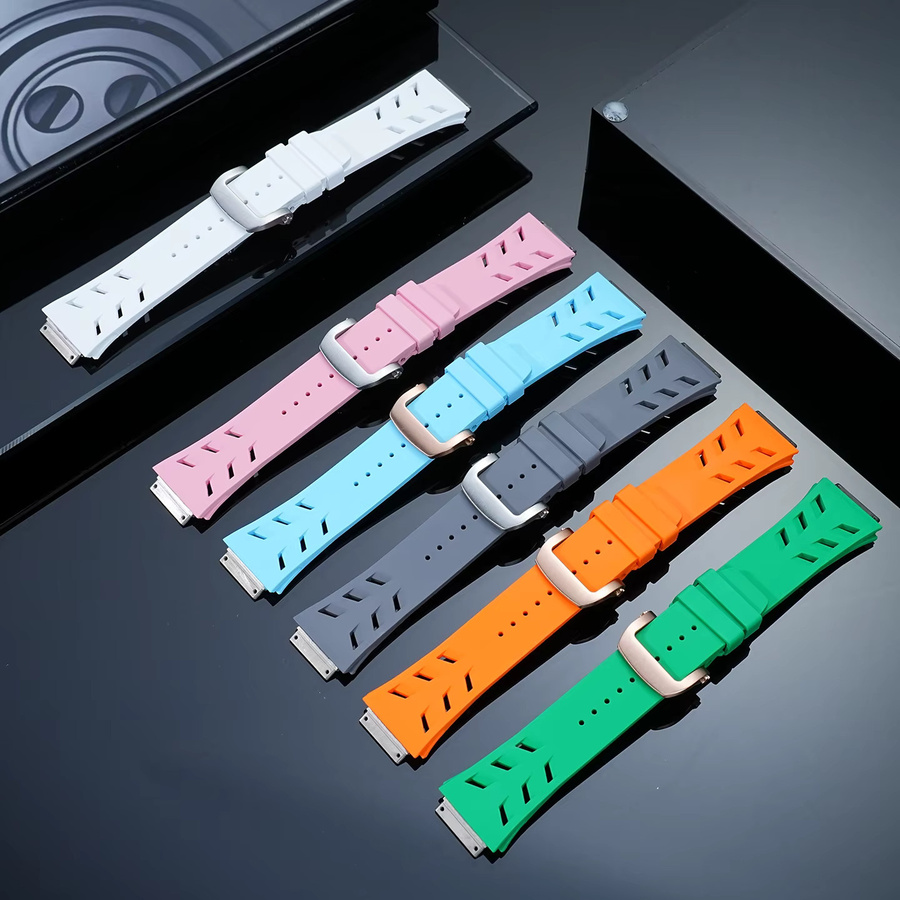 Richard Mille Armband, Fluorkautschuk, Schwarz, Damen, 24*17mm - Bild 1