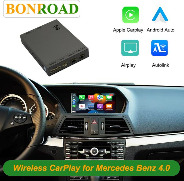 Bonroad Screen Upgrade Decoder Box für Mercedes Benz E-Klasse Coupé C207 2009-2011 mit NTG 4.0 für Carplay und Android Auto Interface - Bild 1