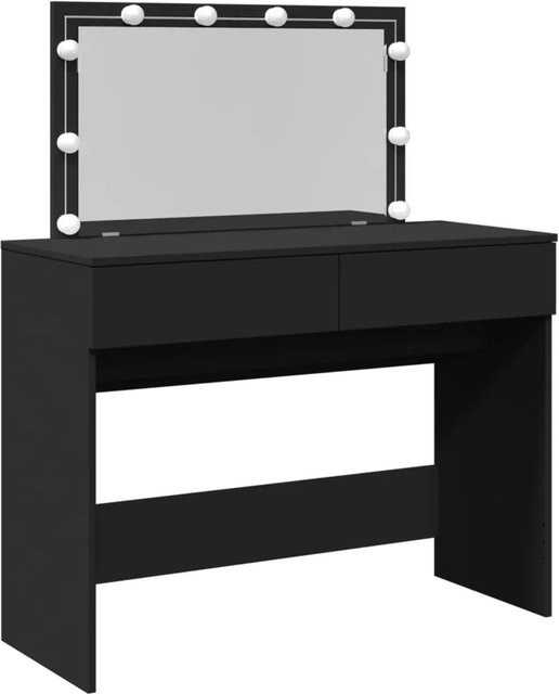 vidaXL Schminktisch mit LED-Beleuchtung in Schwarz, B/T/H: 100 x 40 x 120 cm - Bild 1
