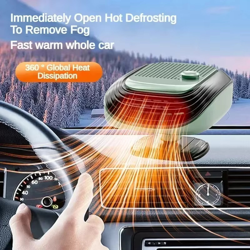 XMSJ 360 Grad rotierender Winter-Schnellheizer für Autos 12V/24V in Grün und Weiß mit einstellbarer Windgeschwindigkeit zur Windschutzscheiben-Entnebelung - Bild 5