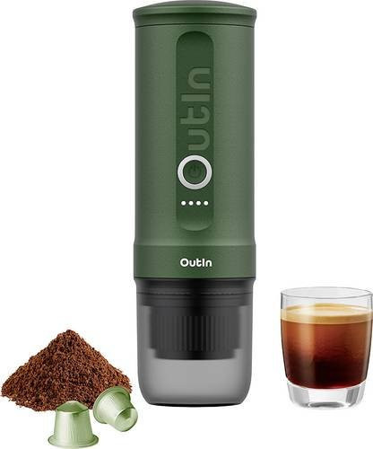OutIn Nano Espressomaschine in Grün mit Cold Brew Funktion und Kompatibilität für Nespresso Original Kapseln - Bild 1