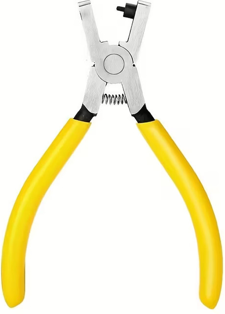 Stanzmaschine für Handschlaufen und Uhrenarmbänder aus Metall in Gelb - Bild 1