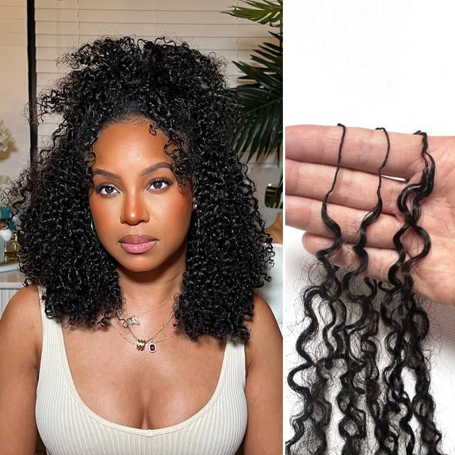 Smilegirl Afro Kinky Burmese Krullende Crochet Haarverlengingen, 240g - Bild 1