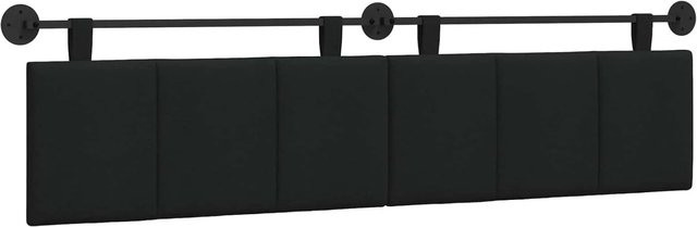 vidaXL Wandmontiertes Polsterpaneel Schwarz B/H/T: 210 x 55 x 5 cm - Bild 1