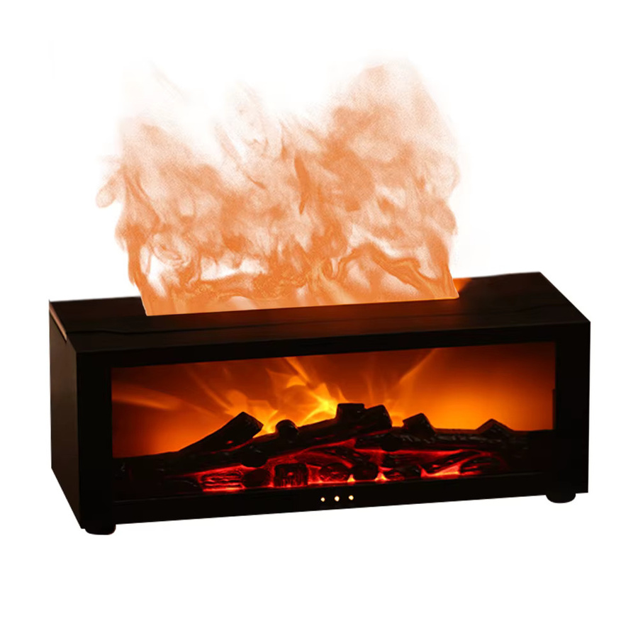 Raugee Flammenaroma-Luftbefeuchter und Aromatherapie-Diffusor mit Fernbedienung in Schwarz oder Weiß - Bild 4
