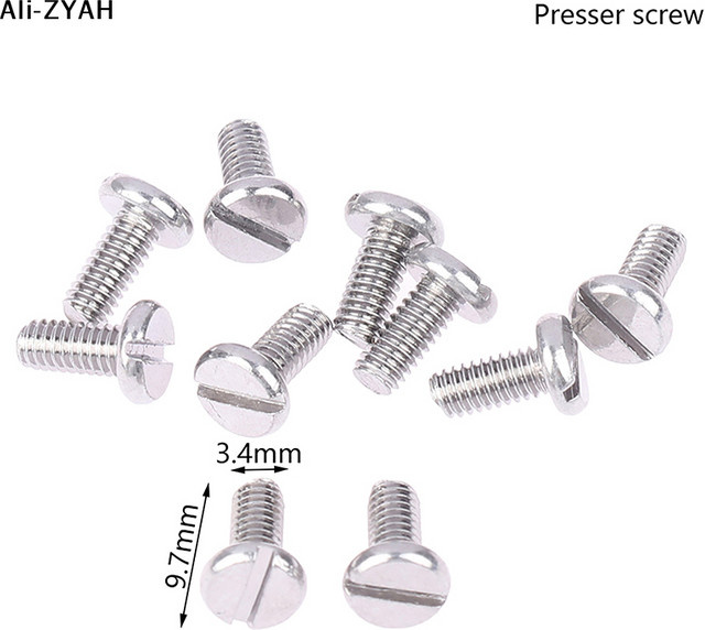 JETTING 10-teiliges Nadelklemm-Schraubenset mit Daumen- und Fußschrauben für Einnadel-Industrienähmaschinen, Farbe: Silber - Bild 1