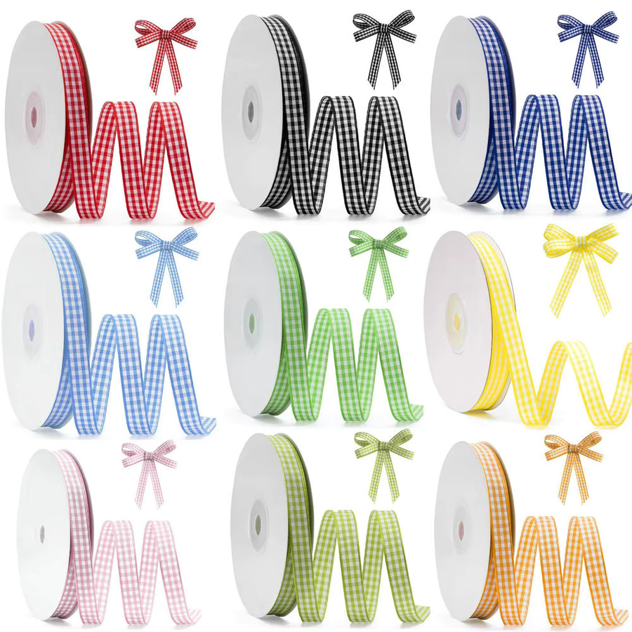 SUNEEYDAY Gingham-Karo-Band mit Karomuster in Multicolour, Breite: 10 mm, Länge: 45,72 m - Bild 2