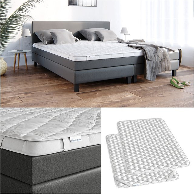 VitaliSpa Topper Matratzenschoner aus Microfaser in Weiß, B/T: 140 x 200 cm - Bild 1
