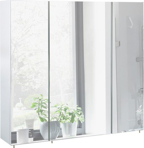 Schildmeyer Spiegelschrank Basic, 3-türig, Weiß, B/H/T: 80 x 70 x 16 cm - Bild 1