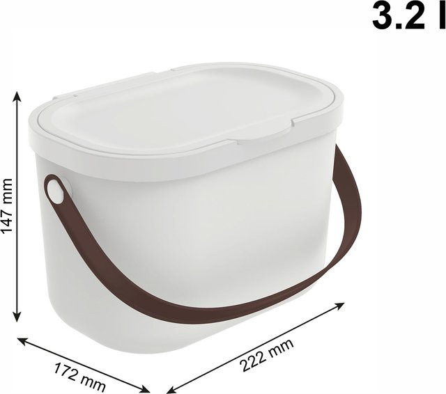 Rotho Babydesign Wickeltisch-Organizer YUMA mit Deckel und Griffen, Weiß, 3,2 l - Bild 1