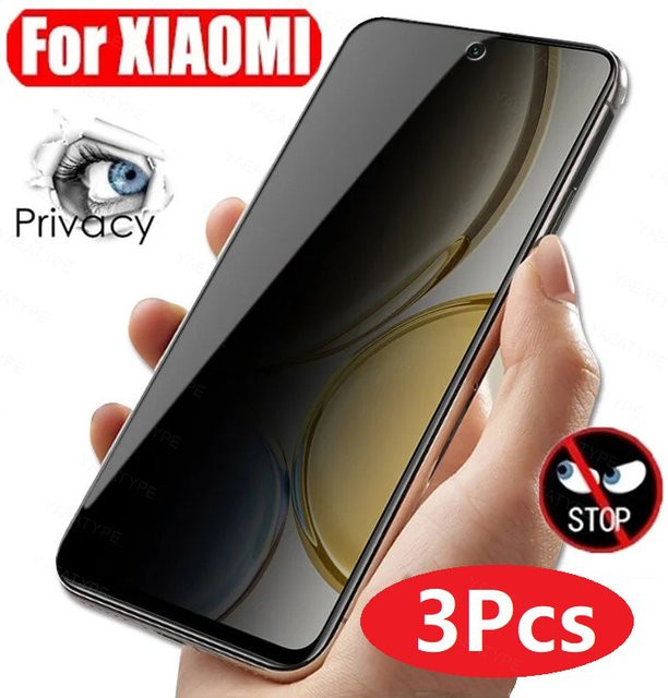 3er-Pack Privatsphäre Hydrogel-Displayschutz für Xiaomi Redmi 9A 9C 7 8A 10 10A 10C 14C 13C 12C 5G in Transparent - Bild 1