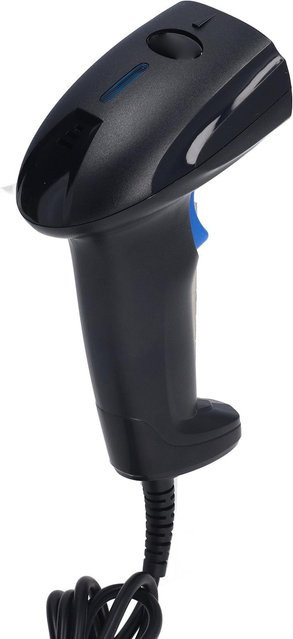 OutsideWorld 2D-Hand-Barcodescanner mit hochempfindlichem CMOS-Sensor, kabelgebundener USB-Barcodeleser in Schwarz - Bild 1