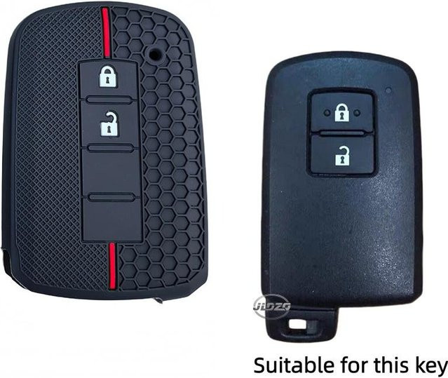 Schlüsselhülle für Toyota Autofernbedienung in Schwarz für Auris, Camry, RAV4, Avalon und Yaris Verso - Bild 1
