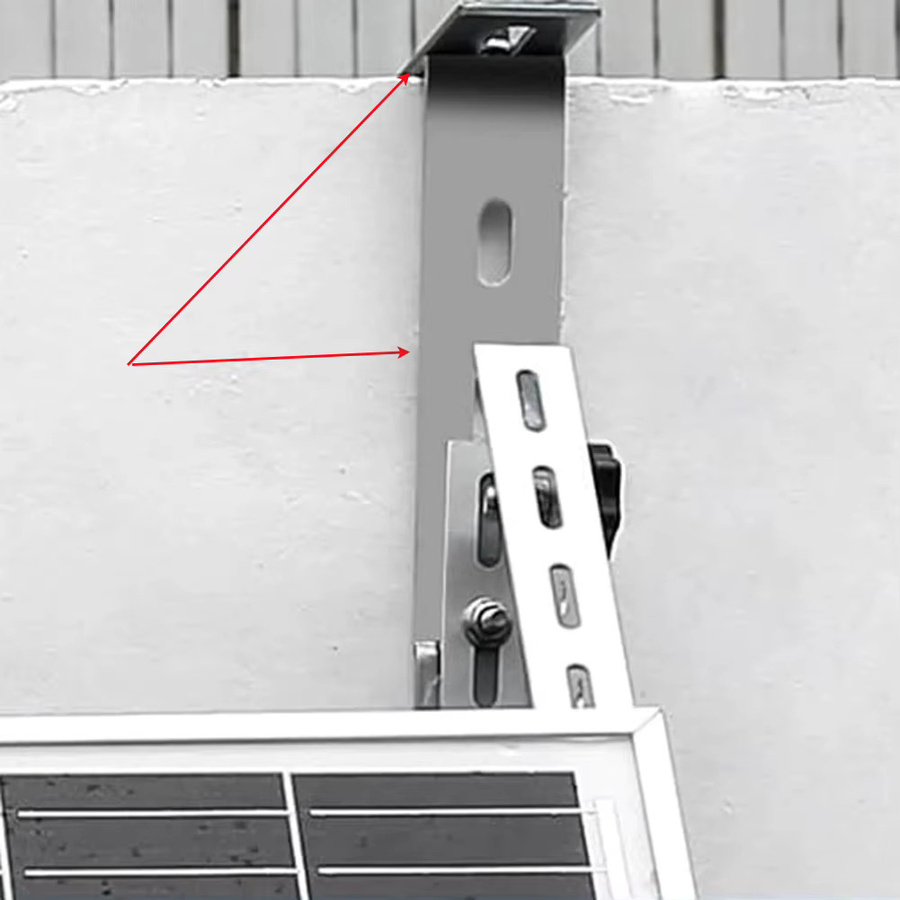 2 Stück verstellbare Photovoltaik-Solarhalterung aus Edelstahl 304 in Silber, rechtwinkliger Haken - Bild 2