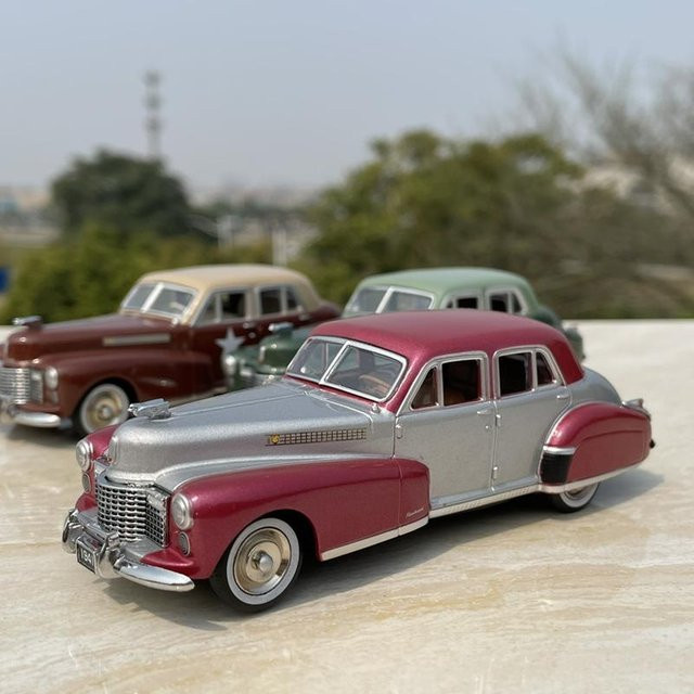 Linyi toy car Klassisches Altes Auto Modell, 1:43, Metall, Grau, ab 14 Jahren - Bild 1