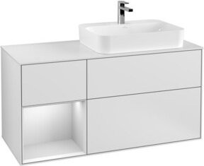 V&B Waschtischunterschrank Finion in Weiß lackiert, Breite: 120 cm, Tiefe: 50,1 cm, Höhe: 50,1 cm - Bild 1