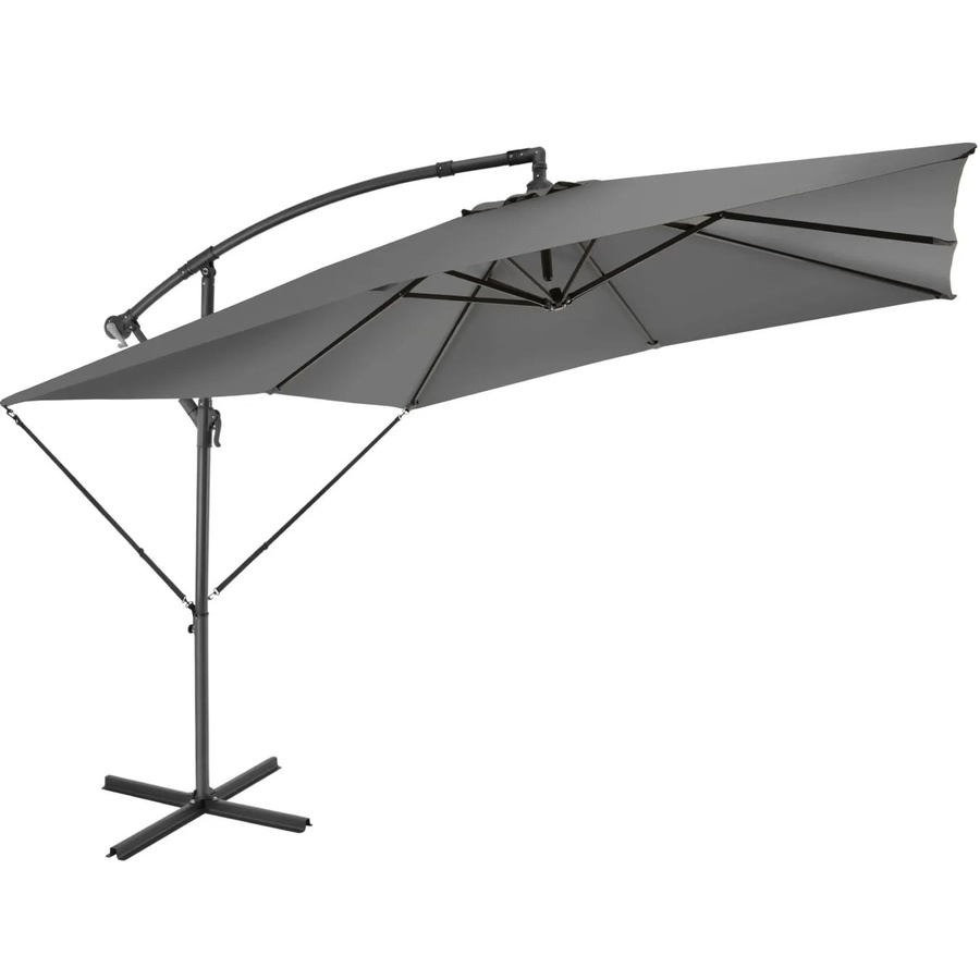 tectake Ampelschirm Apollon Hellgrau B/T/H: 300 x 250 x 250 cm - Bild 2