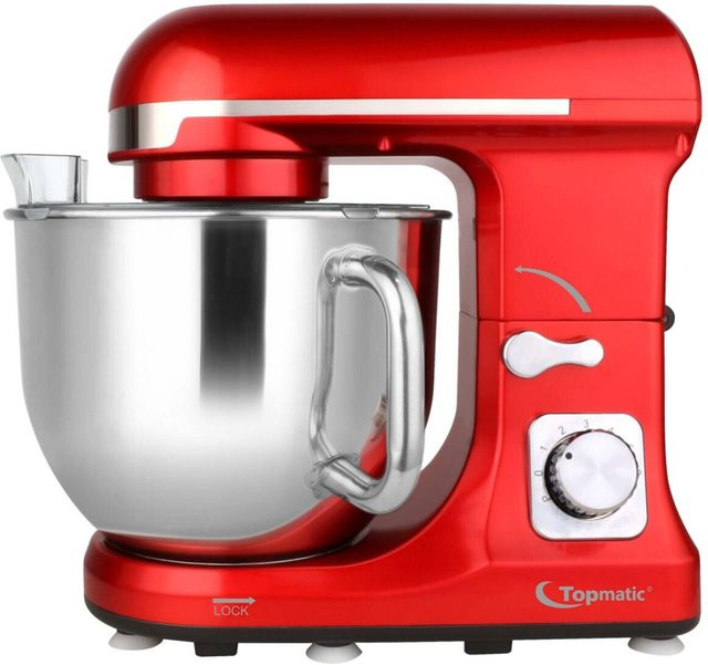 Topmatic Küchenmaschine PKM-1400.3 in Rot und Silber aus Edelstahl und Kunststoff, B/H/T: 22,5 x 31,5 x 38,0 cm - Bild 1