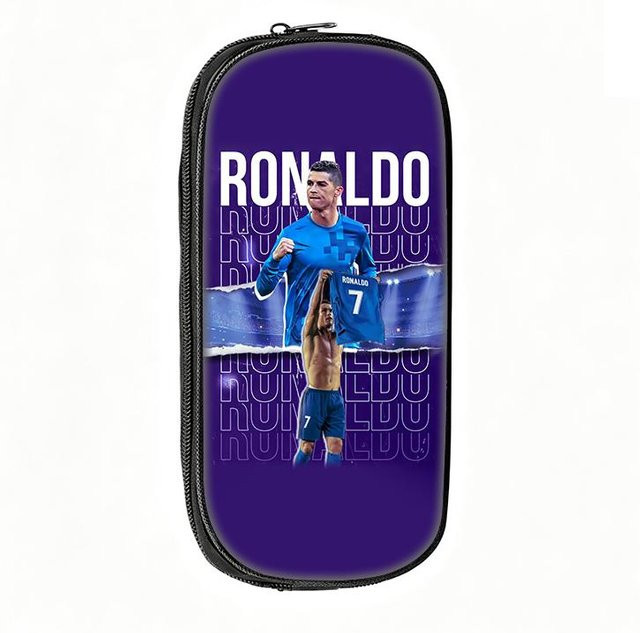 Fancy Style Studio Federmäppchen mit Ronaldo-Muster in Lila - Bild 1