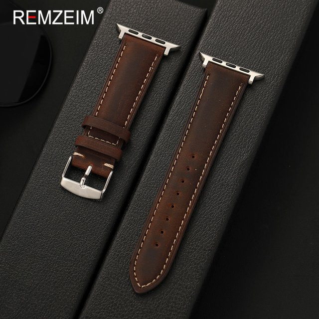 Uhrenarmband REMZEIM Echtleder, Vintage, Herren - Bild 1