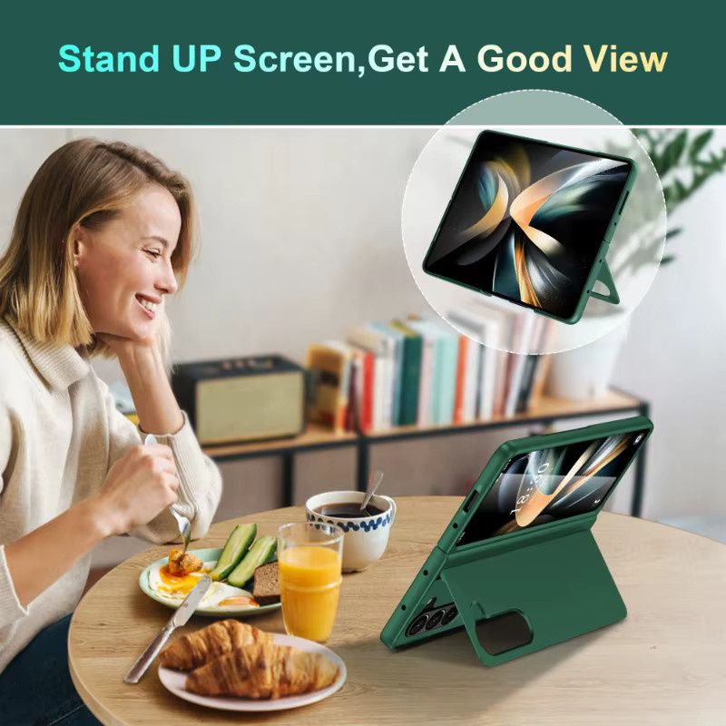 Stoßfeste Handyhülle mit Hautgefühl und integriertem PC-Ständer für Samsung Galaxy Z Fold 7, 6, 5, 4, 3 in Lavendel - Bild 5