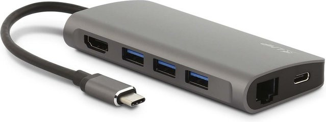 LMP USB-C Mini Dock mit Ladefunktion, HDMI und Ethernet/LAN in Spacegrau für 4K UHD - Bild 1