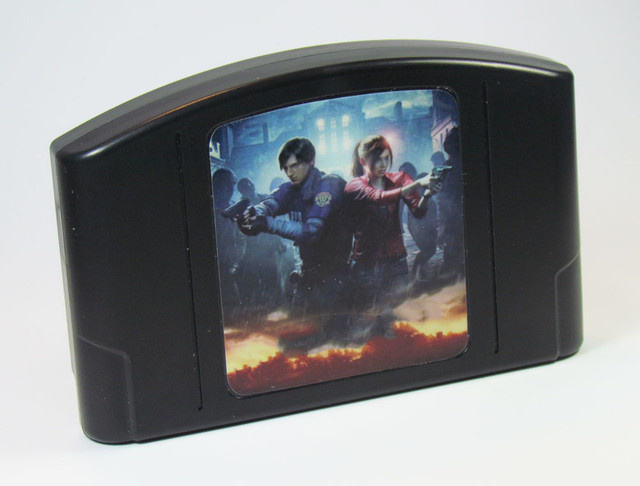 N64 RE2 Spielkarte mit Speicherfunktion in Schwarz für Retro-Gaming - Bild 1