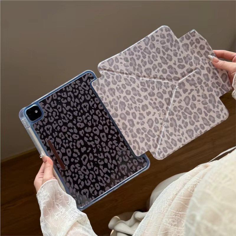Leopardenmuster Tablet-Hülle für Apple iPad Pro, Air und Mini in Braun und Multicolour - Bild 1