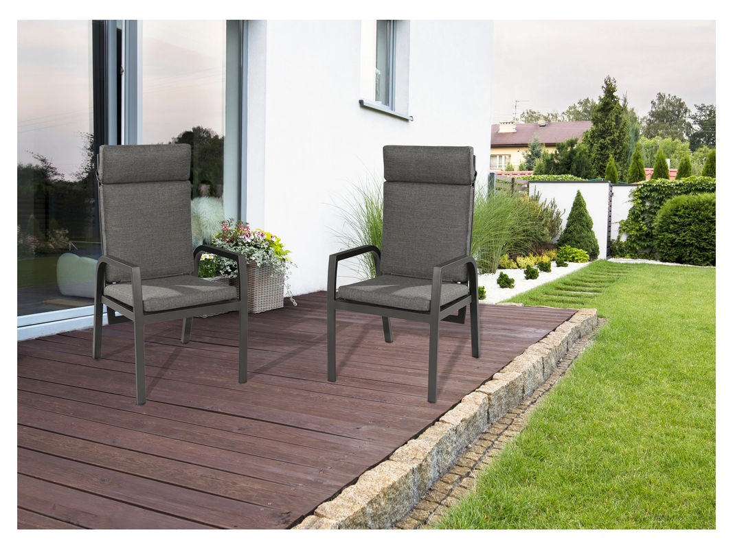 bellavista - Home & Garden Hochlehner-Sessel Kansas 2er-Set grau B/T/H: 58 x 63 x 108 cm - Bild 3