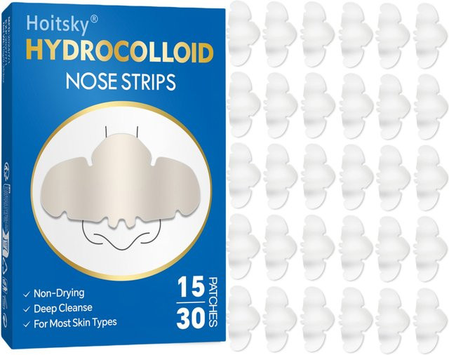 Hydrogel-Nasenpflaster, 30/15 Stück, Gel auf Wasserbasis, Unisex - Bild 1