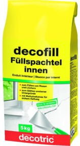 Decotric decofill Spachtelmasse für innen, weiß, 5 kg - Bild 1
