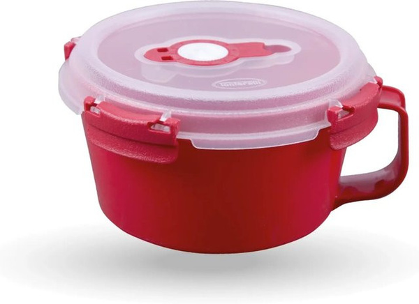 Bestlivings Frischhaltebox Fresh System mit Deckel, Frühstücksschale, Rot, 0,85 l