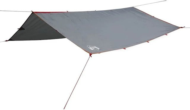 vidaXL Tarp aus Polyester in Grau und Orange, wasserdicht, B/T: 360 x 294 cm - Bild 1