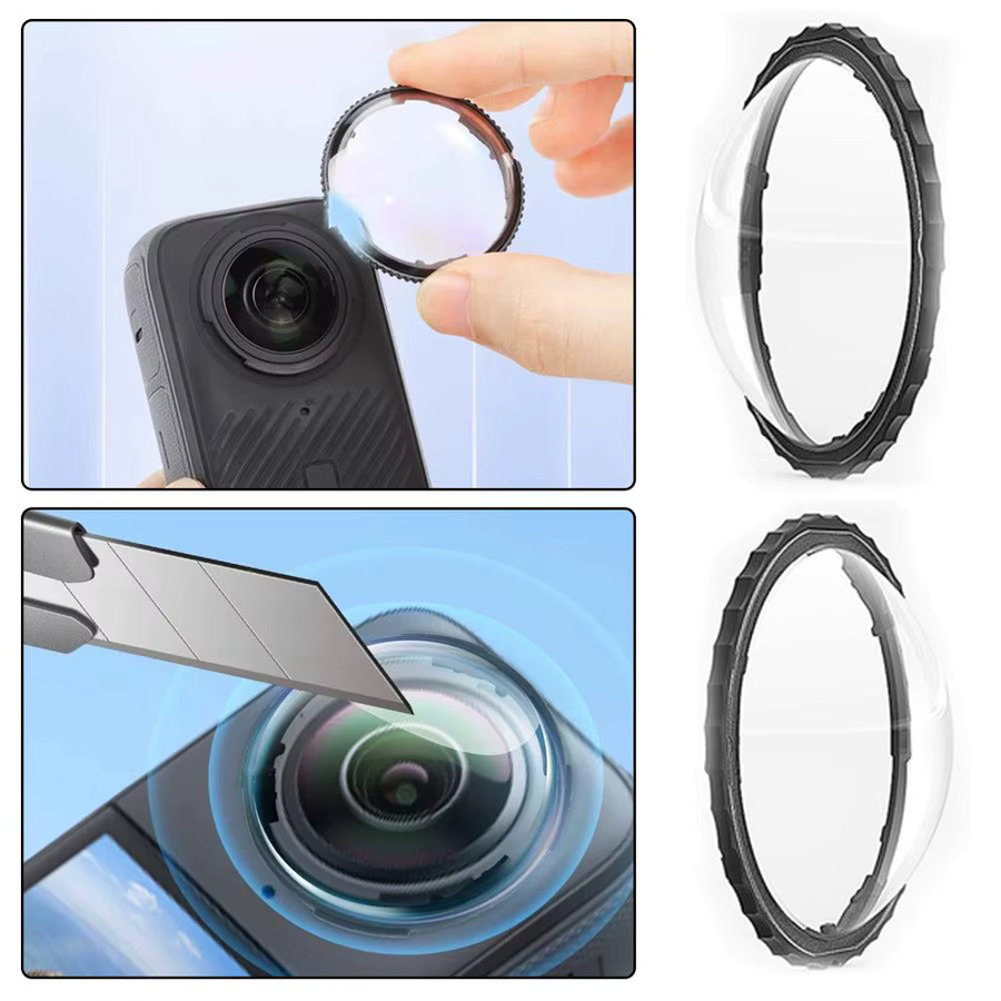Insta360 X5 Objektivschutz aus gehärtetem Glas, transparente Kamera Objektiv Abdeckung für deine Insta360 X5 360 Action Kamera, Anti-Scratch Schutzfilm - Bild 5