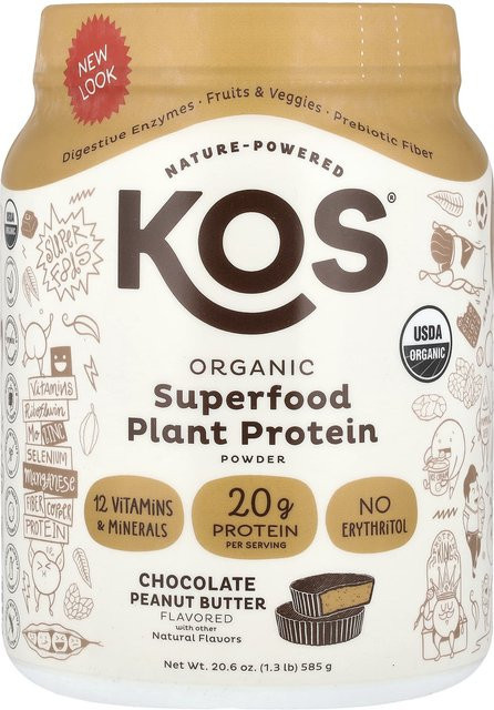 KOS Bio Superfood Pflanzenprotein-Pulver Schokoladen-Erdnussbutter 585 g - Bild 1