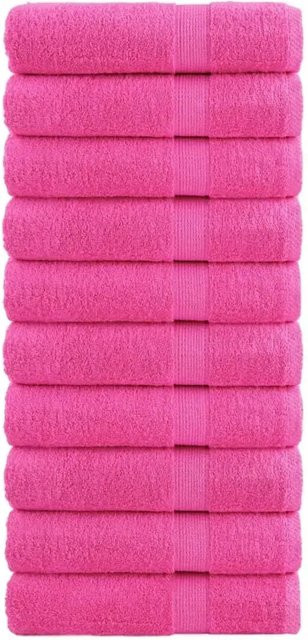 vidaXL Premium-Handtuch-Set 10 Stück aus 100% Baumwolle in Rosa, 50 x 100 cm, 600 g/m2 - Bild 1