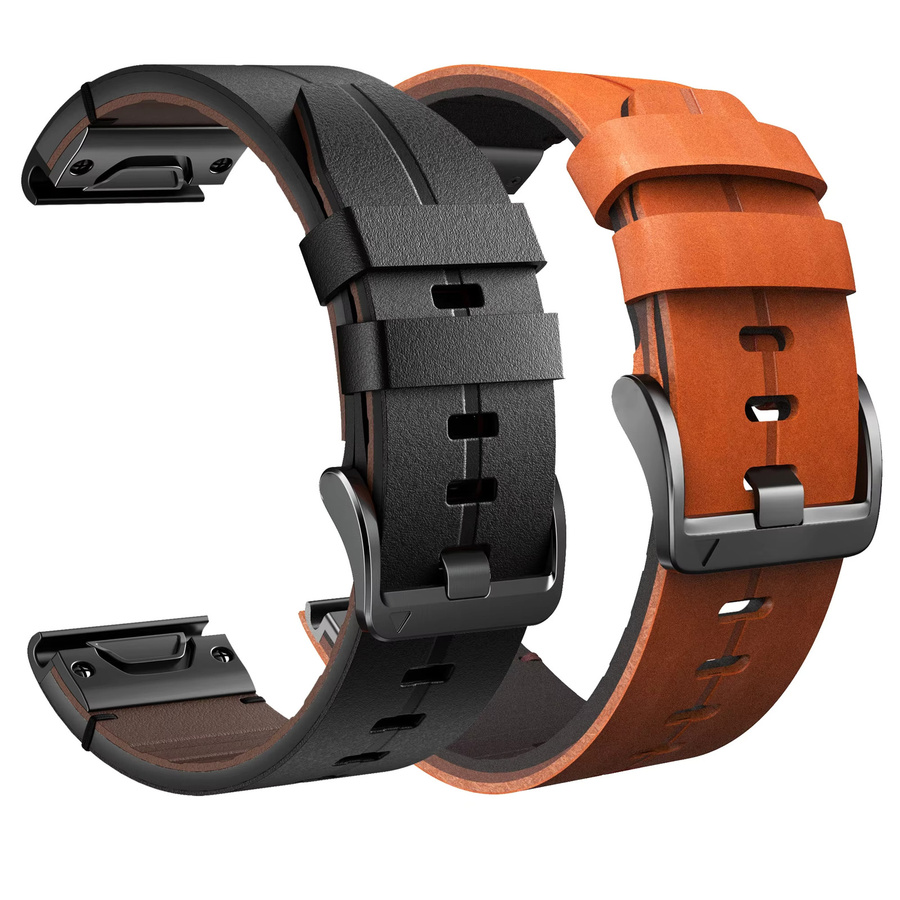 Anbest Uhrenarmband Leder, 26 mm, für Garmin Fenix - Bild 2