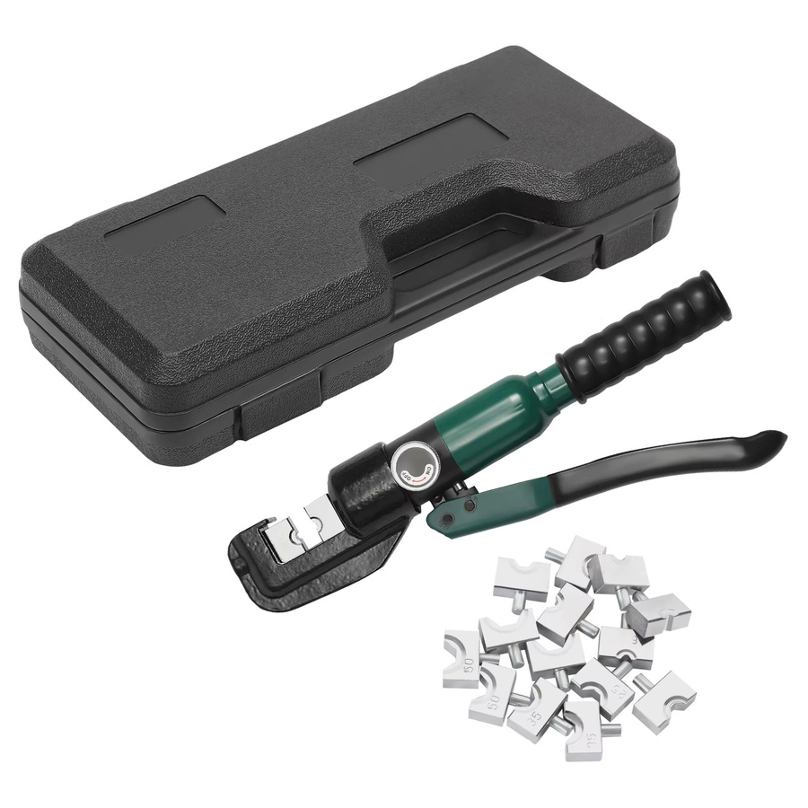 CNCEST Hydraulische Crimpzange 4-70mm² in Grün für Draht, Batteriekabel, Kabelschuhe und Anschlussklemmen - Bild 3