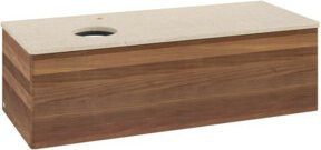 V&B Waschtischunterschrank Antao mit Beleuchtung ohne Frontstruktur, Farbe Weiß, B/T/H: 120 x 50 x 50 cm - Bild 1