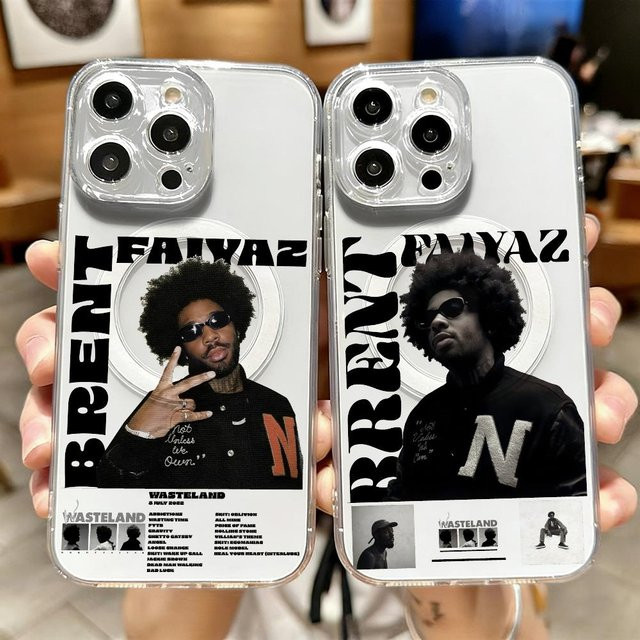 B-Brent Faiyaz Rapper Handyhülle für Apple iPhone 17 16 15 14 13 12 Pro Max Plus Transparent Magnetisch mit kabellosem Laden - Bild 1