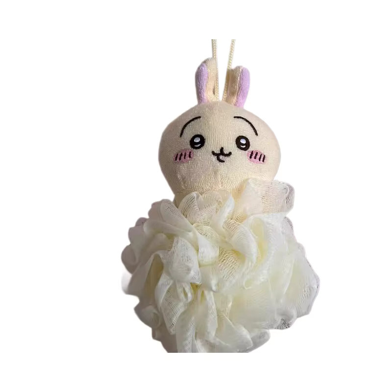 Bandai Badeschwamm Usagi Hachiware, weiß, Körper-Peeling-Bürste - Bild 3