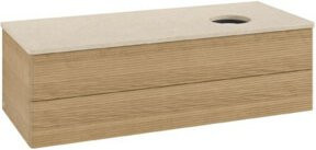 V&B Waschtischunterschrank Antao mit Frontstruktur in Honey Oak, B/T/H: 120 x 50 x 50 cm - Bild 1