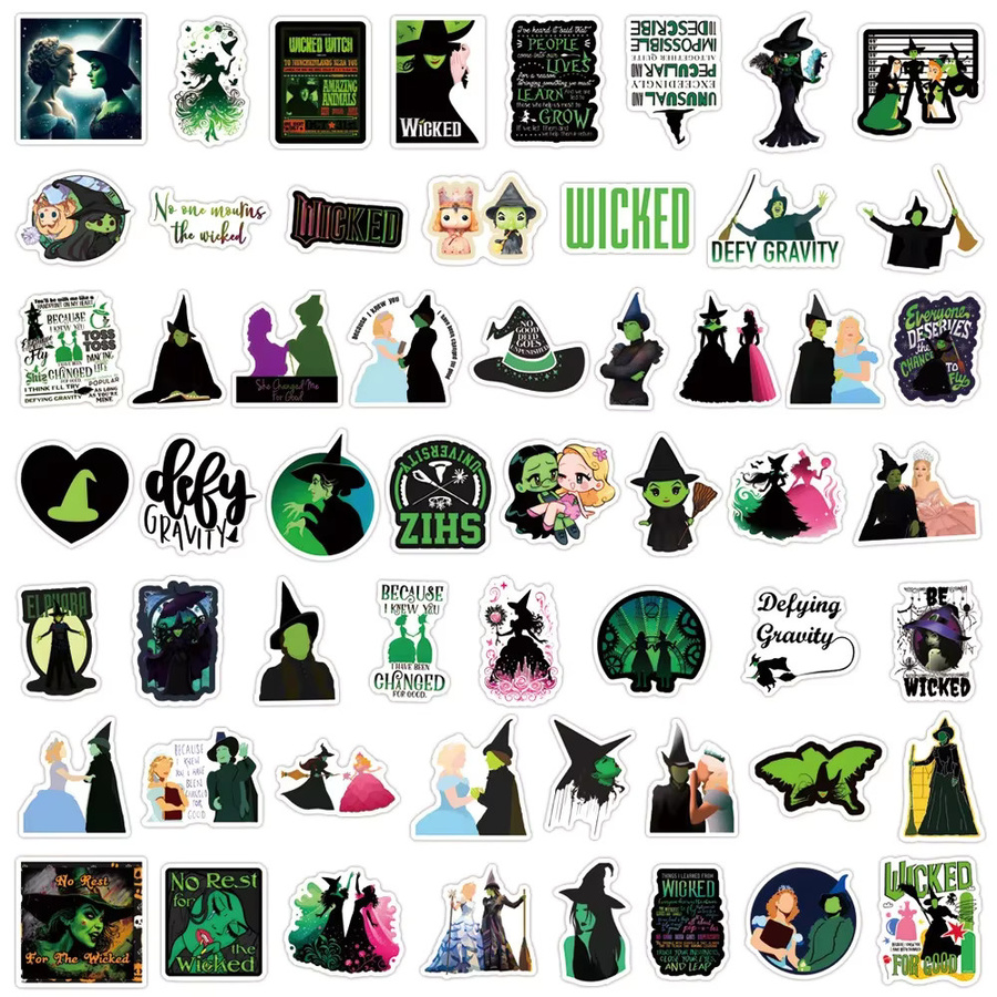 Bandai Fantasy Cartoon-Set, 55-teiliges Set, böse Hexen-Graffiti-Aufkleber, bunt / mehrfarbig - Bild 2