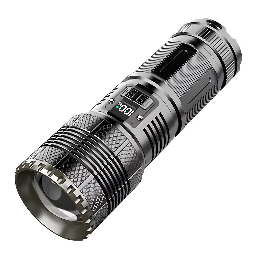 ESMARTER Taktische LED Taschenlampe aus Aluminium mit COB-Rücklicht und Zoom-Funktion - Bild 4