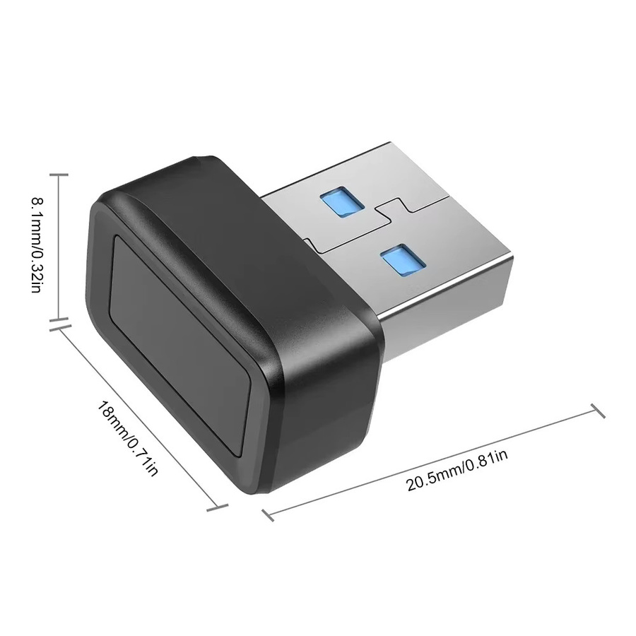 OLOEY USB-Fingerabdruckscanner in Schwarz für biometrische Anmeldung und PC-Sicherheit unter Windows - Bild 4