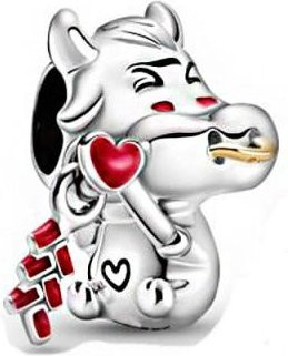 YIRAN Jewelry Charm, 925 Silber, Hund, Weiß, Damen - Bild 1