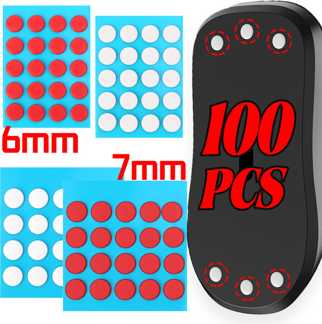 Universelle runde Mausfüße ICE Control Speed Version für E-Sport, weiße Gleiter-Punkte in 6 mm oder 7 mm Dicke, 20-100 Stück Set - Bild 1